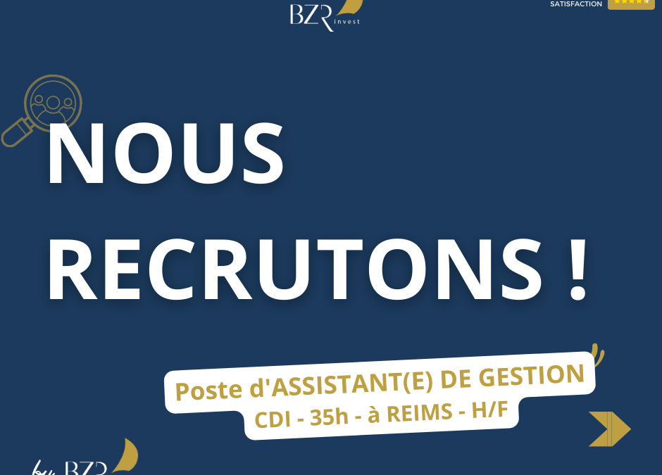 Offre d’emploi : Assistante de gestion !